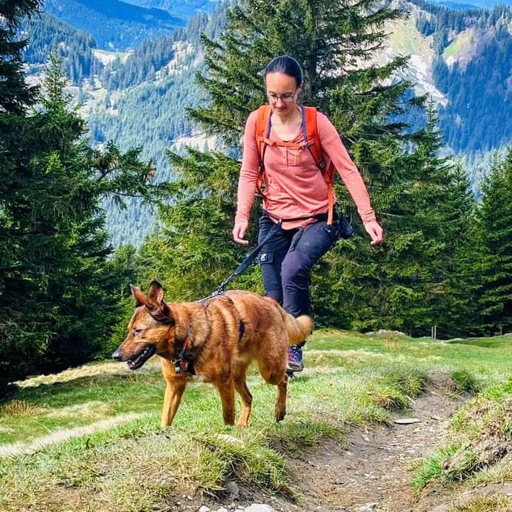 Birgit mit Hund Sam
